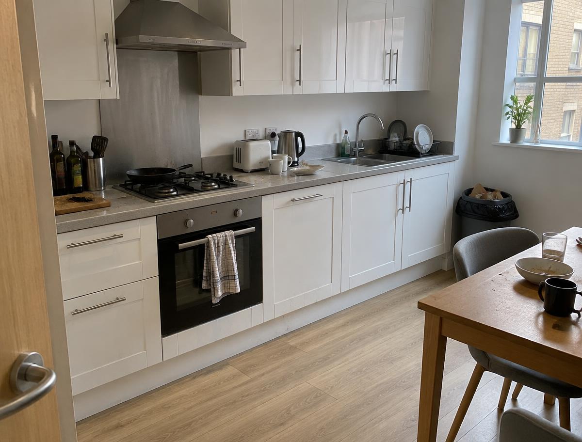 Before a Keyturn Clean, Kitchen before cleaning